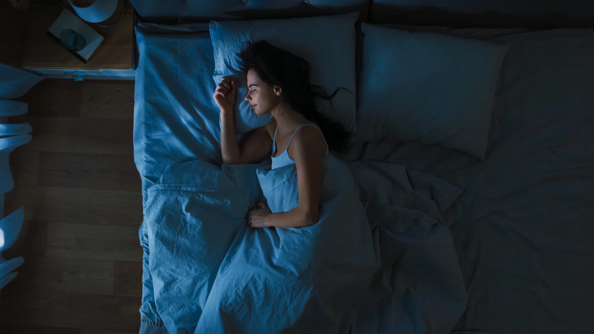 Woman sleeping peacefully through the night